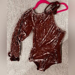 Velvet One Sleeve Bodysuit NWT Size Medium